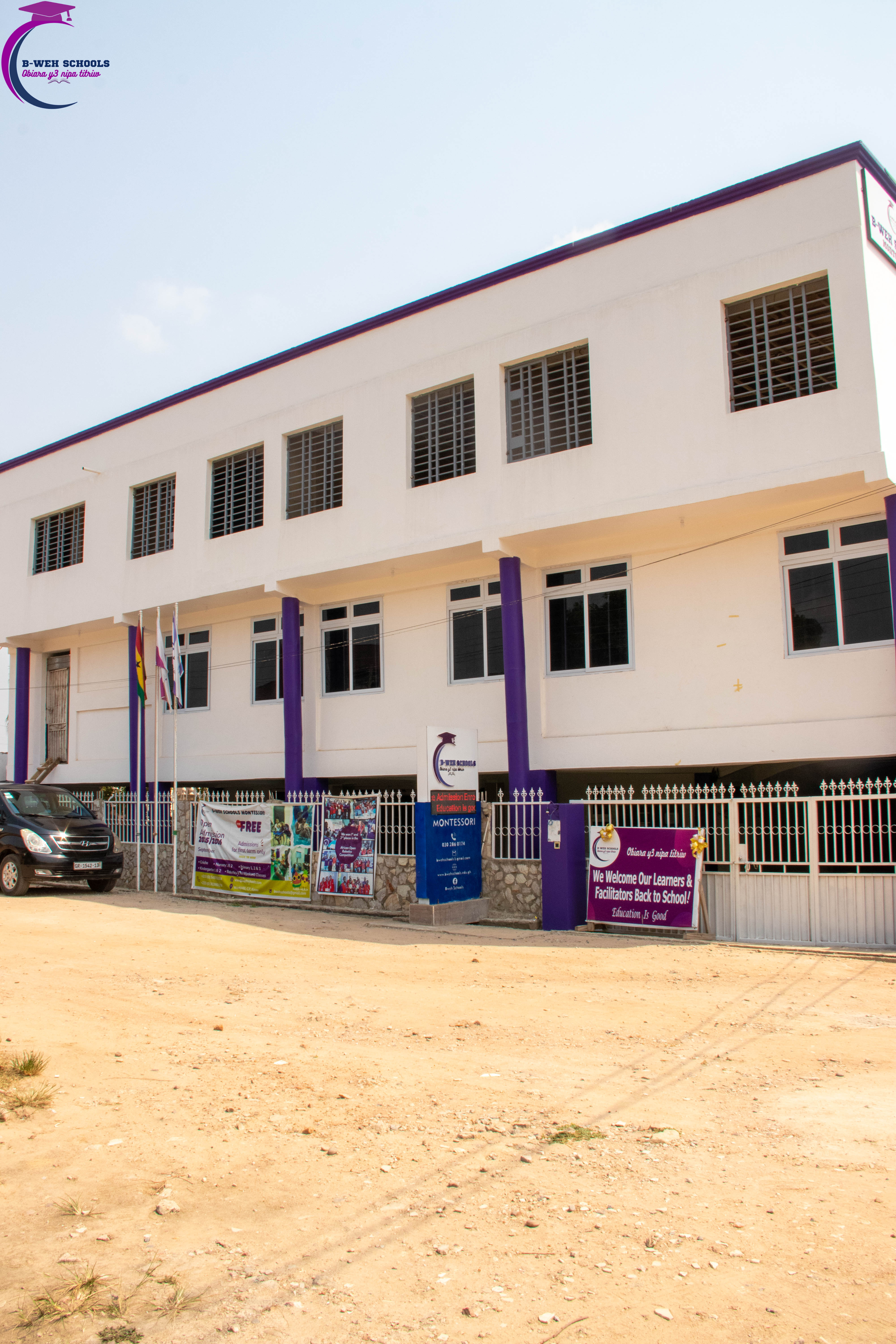 Happy students at B-weh School